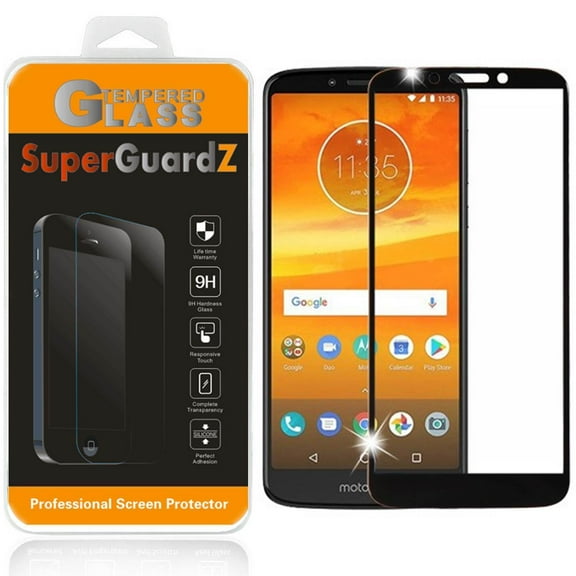 For Motorola Moto E5 Supra - SuperGuardZ Full Cover Tempered Glass Screen Protector, Edge-To-Edge, 9H, Anti-Scratch, Anti-Bubble, Anti-Fingerprint