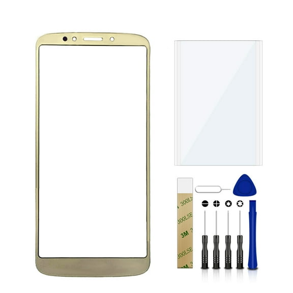 For Motorola Moto E5 XT-1920DL Replacement Front Glass Lens Screen Tool Gold