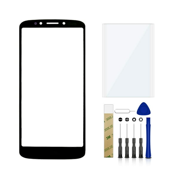 For Motorola Moto E5 XT1944-3 Replacement Front Glass Lens Screen Tool Black