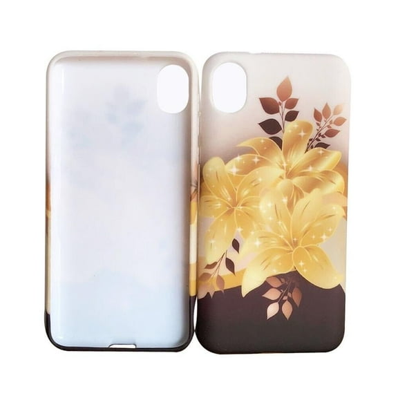 For Motorola Moto E6 XT2005DL XT2005 XT2005-1PP 2019 TPU 1-Piece Cover Cell Phone Case - Yellow Gold Lily