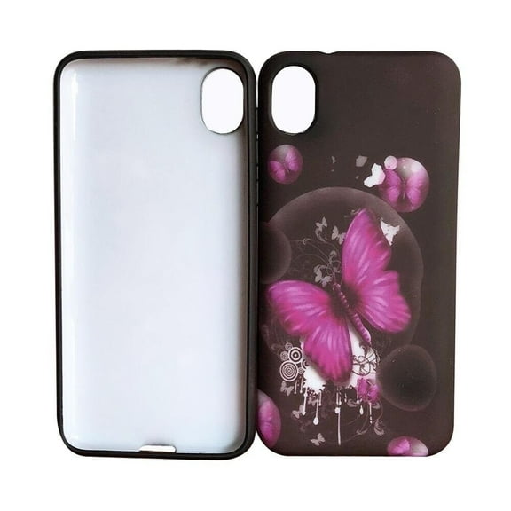 For Motorola Moto E6 XT2005DL XT2005 XT2005-1PP 2019 TPU 1-Piece Cover Phone Case - Pink Butterfly
