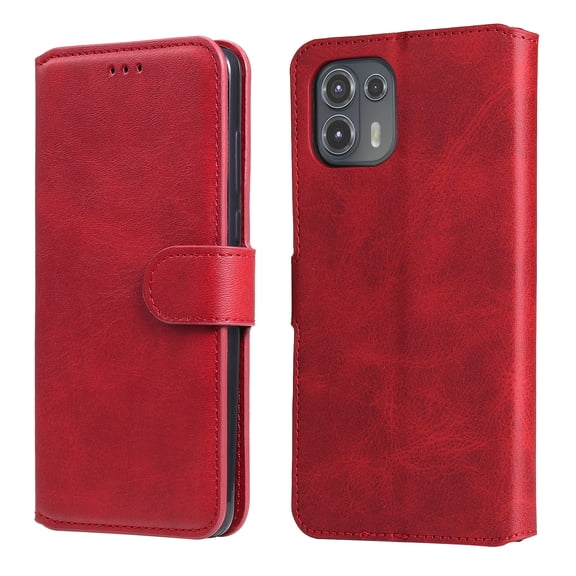 For Motorola Moto Edge 20 Lite Classic Calf Texture PU + TPU Horizontal Flip Leather Case with & &