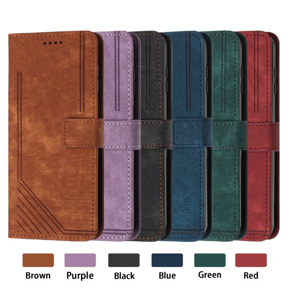 For Motorola Moto Edge 40 Pro Wallet Case,Pure Leather Phone Case Stand Folio Flip Shockproof Protective ID Credit Card Wallet Cover