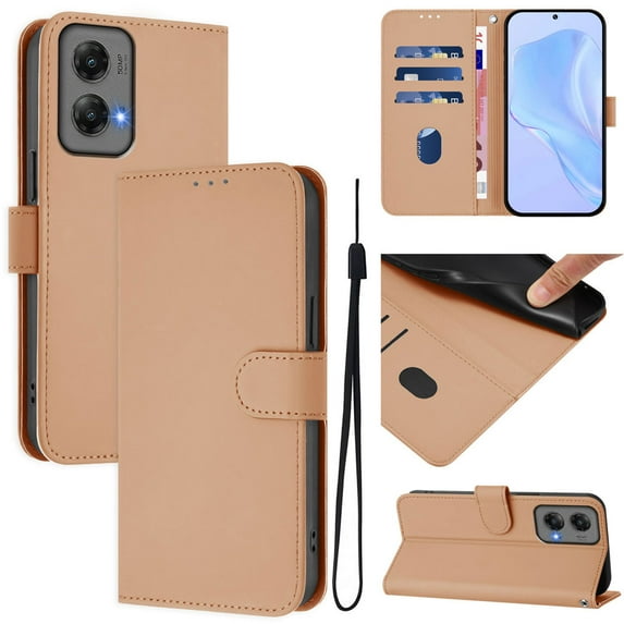 For Motorola Moto Edge 50 5G/50 Fusion/Edge Plus 2023 Flip Wallet Cover , Premium PU Leather Shockproof Lanyard Slim Case