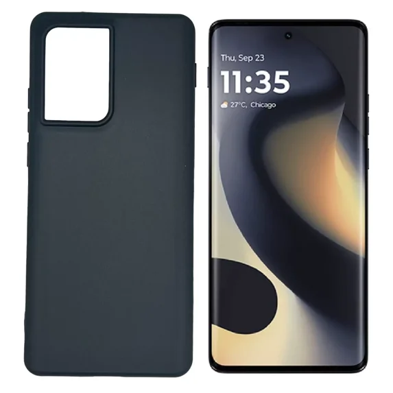 For Motorola Edge 5G 2024 XT2405V TPU 1-Piece Flexible Skin Cover Cell Phone Case - Black