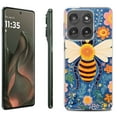 thumbnail image 1 of For Motorola Moto Edge 5G 2025 Protective Shockproof Phone Case, by OneToughShield - Bee Flower, 1 of 4