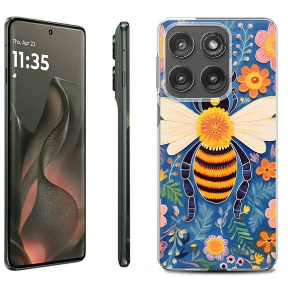 For Motorola Moto Edge 5G 2025 Protective Shockproof Phone Case, by OneToughShield - Bee Flower