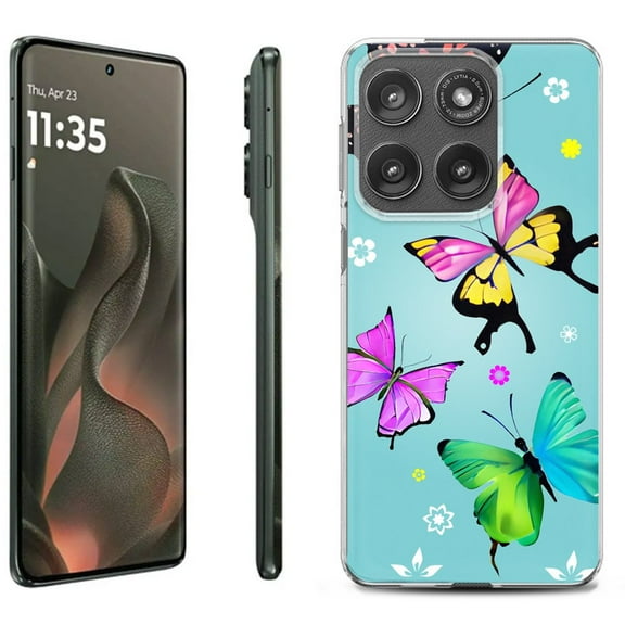 For Motorola Moto Edge 5G 2025 Protective Shockproof Phone Case, by OneToughShield - Butterfly