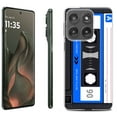 thumbnail image 1 of For Motorola Moto Edge 5G 2025 Protective Shockproof Phone Case, by OneToughShield - Cassette Blue, 1 of 4