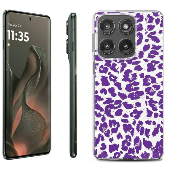 For Motorola Moto Edge 5G 2025 Protective Shockproof Phone Case, by OneToughShield - Cheetah Purple