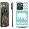 thumbnail image 1 of For Motorola Moto Edge 5G 2025 Protective Shockproof Phone Case, by OneToughShield - Chevron/Elephant, 1 of 4
