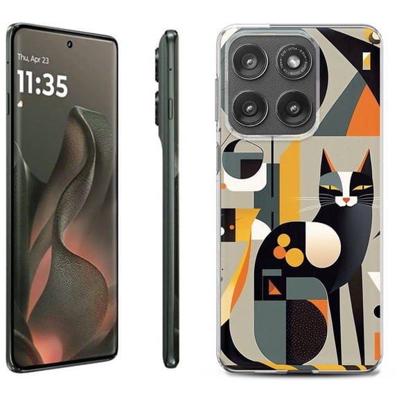 For Motorola Moto Edge 5G 2025 Protective Shockproof Phone Case, by OneToughShield - Chill Cat