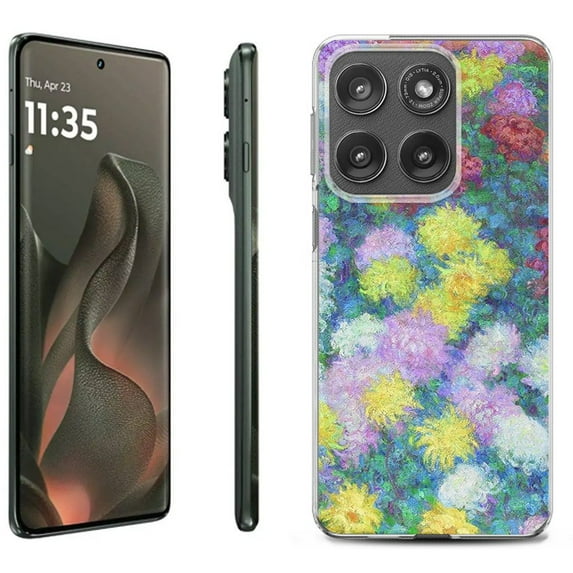 For Motorola Moto Edge 5G 2025 Protective Shockproof Phone Case, by OneToughShield - Chrysanthemums