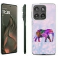 thumbnail image 1 of For Motorola Moto Edge 5G 2025 Protective Shockproof Phone Case, by OneToughShield - Elephant /Polygon, 1 of 4