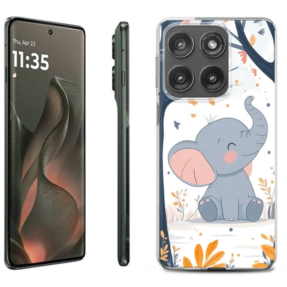 For Motorola Moto Edge 5G 2025 Protective Shockproof Phone Case, by OneToughShield - Elephant Smile