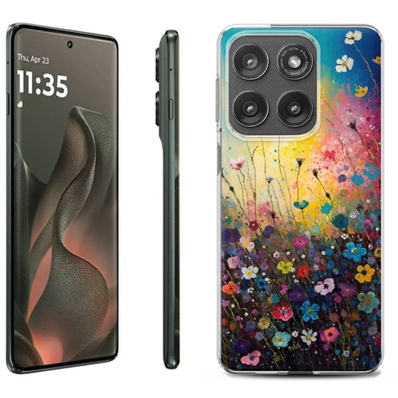 For Motorola Moto Edge 5G 2025 Protective Shockproof Phone Case, by OneToughShield - Flower Field
