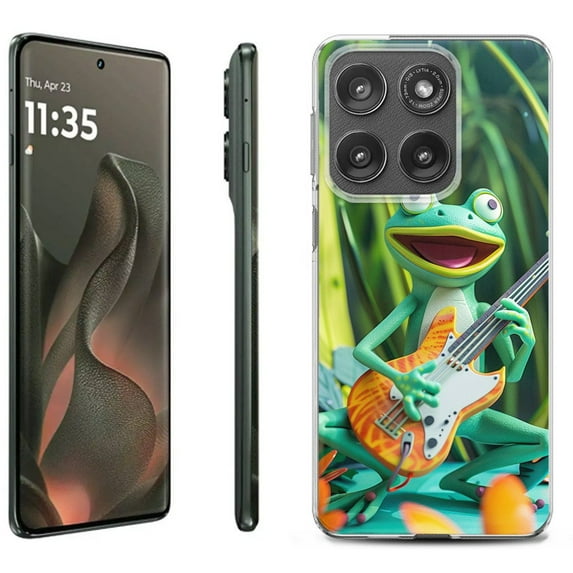 For Motorola Moto Edge 5G 2025 Protective Shockproof Phone Case, by OneToughShield - Frog Guitar