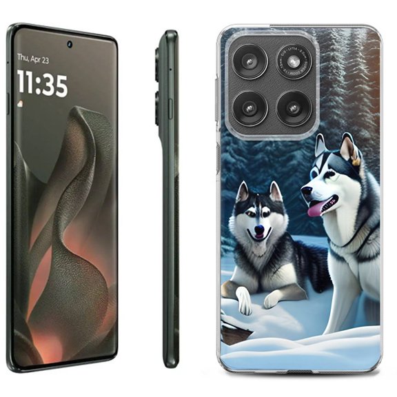 For Motorola Moto Edge 5G 2025 Protective Shockproof Phone Case, by OneToughShield - Husky Snow