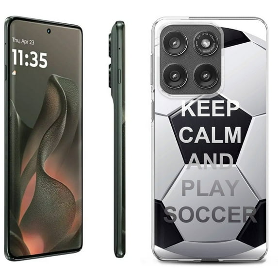 For Motorola Moto Edge 5G 2025 Protective Shockproof Phone Case, by OneToughShield - Keep Calm Soccer