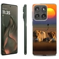 thumbnail image 1 of For Motorola Moto Edge 5G 2025 Protective Shockproof Phone Case, by OneToughShield - Lion Sunset, 1 of 4