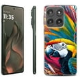 thumbnail image 1 of For Motorola Moto Edge 5G 2025 Protective Shockproof Phone Case, by OneToughShield - Macaw, 1 of 4