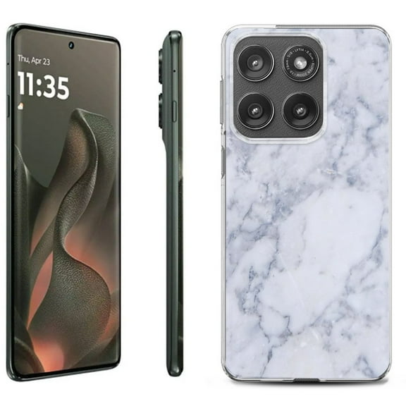 For Motorola Moto Edge 5G 2025 Protective Shockproof Phone Case, by OneToughShield - Marble / Clouds