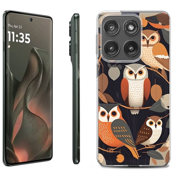 For Motorola Moto Edge 5G 2025 Protective Shockproof Phone Case, by OneToughShield - Owl Mix