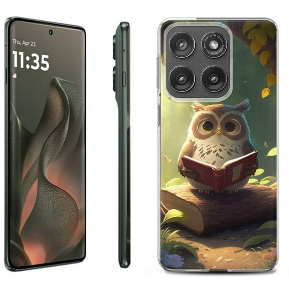 For Motorola Moto Edge 5G 2025 Protective Shockproof Phone Case, by OneToughShield - Owl Reading