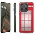 thumbnail image 1 of For Motorola Moto Edge 5G 2025 Protective Shockproof Phone Case, by OneToughShield - Phone Booth Red, 1 of 4