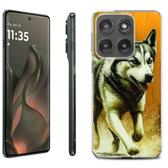 For Motorola Moto Edge 5G 2025 Protective Shockproof Phone Case, by OneToughShield - Running Husky
