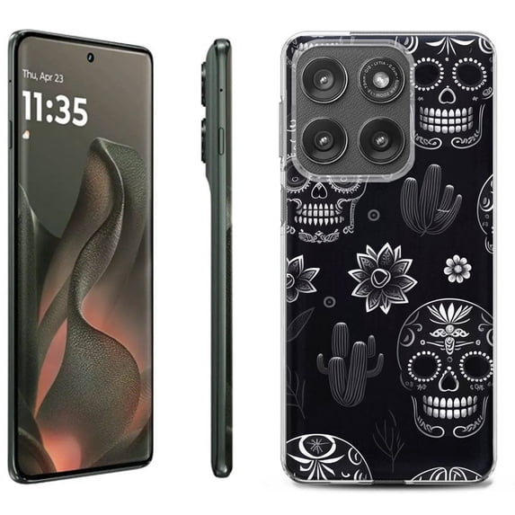 For Motorola Moto Edge 5G 2025 Protective Shockproof Phone Case, by OneToughShield - Skull Mix