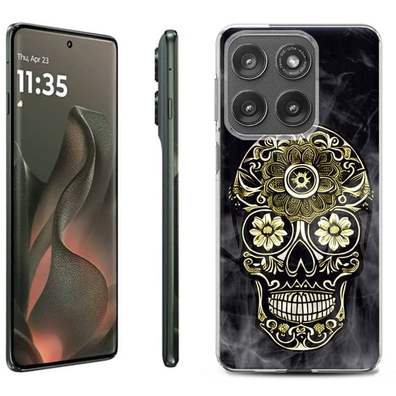 For Motorola Moto Edge 5G 2025 Protective Shockproof Phone Case, by OneToughShield - Skull Smoke