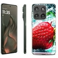 thumbnail image 1 of For Motorola Moto Edge 5G 2025 Protective Shockproof Phone Case, by OneToughShield - Strawberry, 1 of 4