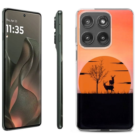 For Motorola Moto Edge 5G 2025 Protective Shockproof Phone Case, by OneToughShield - Sunset Deer