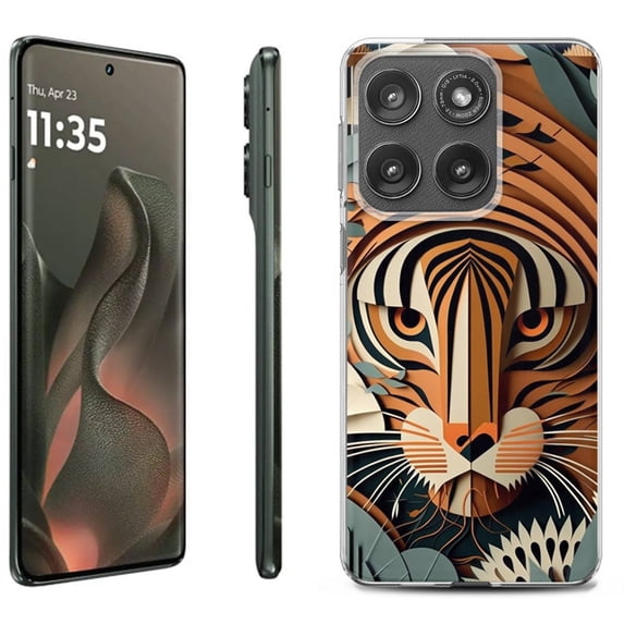 For Motorola Moto Edge 5G 2025 Protective Shockproof Phone Case, by OneToughShield - Tiger Art