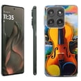 thumbnail image 1 of For Motorola Moto Edge 5G 2025 Protective Shockproof Phone Case, by OneToughShield - Violin, 1 of 4