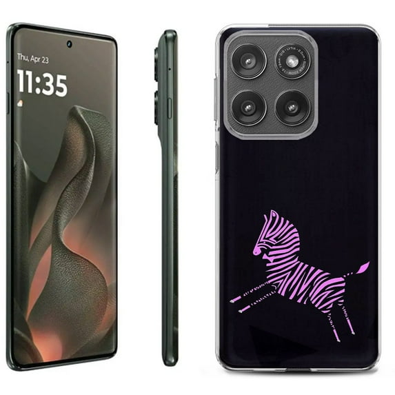 For Motorola Moto Edge 5G 2025 Protective Shockproof Phone Case, by OneToughShield - Zebra Running