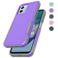 thumbnail image 1 of For Motorola Moto G 5G 2023 Case, 2 in 1 Hard PC Phone Case for Moto G Power 2023 6.5", Takfox Rubber & Rugged Sturdy Shockproof Full Body Protection Case Cover,Purple, 1 of 10