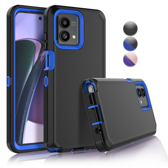 For Motorola Moto G 5G 2023 Case, Sturdy Phone Case for Moto G 5G 2023 6.5", Tekcoo Shockproof Protection Heavy Duty Armor Hard Plastic & Rubber Rugged Bumper 3-in-1 Case Cover -Blue