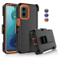 thumbnail image 1 of For Motorola Moto G 5G 2024 6.6" Case,Heavy Duty Rugged Defender Case with [Belt Clip Holster] [Built in Screen Protecotr], Shockproof Full Body Protection Kickstand Cover, Orange, 1 of 9