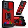 thumbnail image 1 of For Motorola Moto G 5G 2024 MOTXT2417DPP Multi-Functional Ring Kickstand Cover Phone Case - Red, 1 of 5