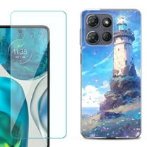 For Motorola Moto G 5G 2025 Phone Case Cover with Tempered Glass Screen Protector, by OneToughShield - Beacon Sky