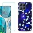 thumbnail image 1 of For Motorola Moto G 5G 2025 Phone Case Cover with Tempered Glass Screen Protector, by OneToughShield - Blossom Stars, 1 of 4