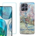 thumbnail image 1 of For Motorola Moto G 5G 2025 Phone Case Cover with Tempered Glass Screen Protector, by OneToughShield - Blossom Tree, 1 of 4
