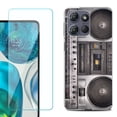 thumbnail image 1 of For Motorola Moto G 5G 2025 Phone Case Cover with Tempered Glass Screen Protector, by OneToughShield - Boombox, 1 of 4