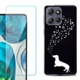 thumbnail image 1 of For Motorola Moto G 5G 2025 Phone Case Cover with Tempered Glass Screen Protector, by OneToughShield - Dachshund/Puppy Music, 1 of 4