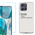 thumbnail image 1 of For Motorola Moto G 5G 2025 Phone Case Cover with Tempered Glass Screen Protector, by OneToughShield - Dictionary/Love, 1 of 4