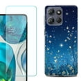 thumbnail image 1 of For Motorola Moto G 5G 2025 Phone Case Cover with Tempered Glass Screen Protector, by OneToughShield - Fanciful Night, 1 of 4