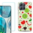 thumbnail image 1 of For Motorola Moto G 5G 2025 Phone Case Cover with Tempered Glass Screen Protector, by OneToughShield - Fruit Mix, 1 of 4