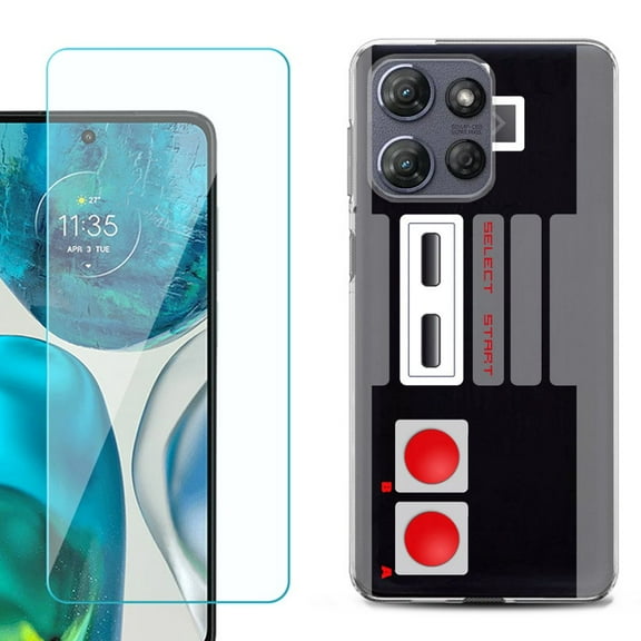For Motorola Moto G 5G 2025 Phone Case Cover with Tempered Glass Screen Protector, by OneToughShield - Game Controller
